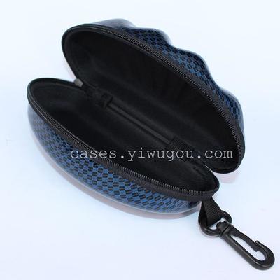 廠家直銷(xiāo)眼鏡盒2015 PU皮革貝殼系列EVA太陽(yáng)眼鏡盒的義烏制造魅力